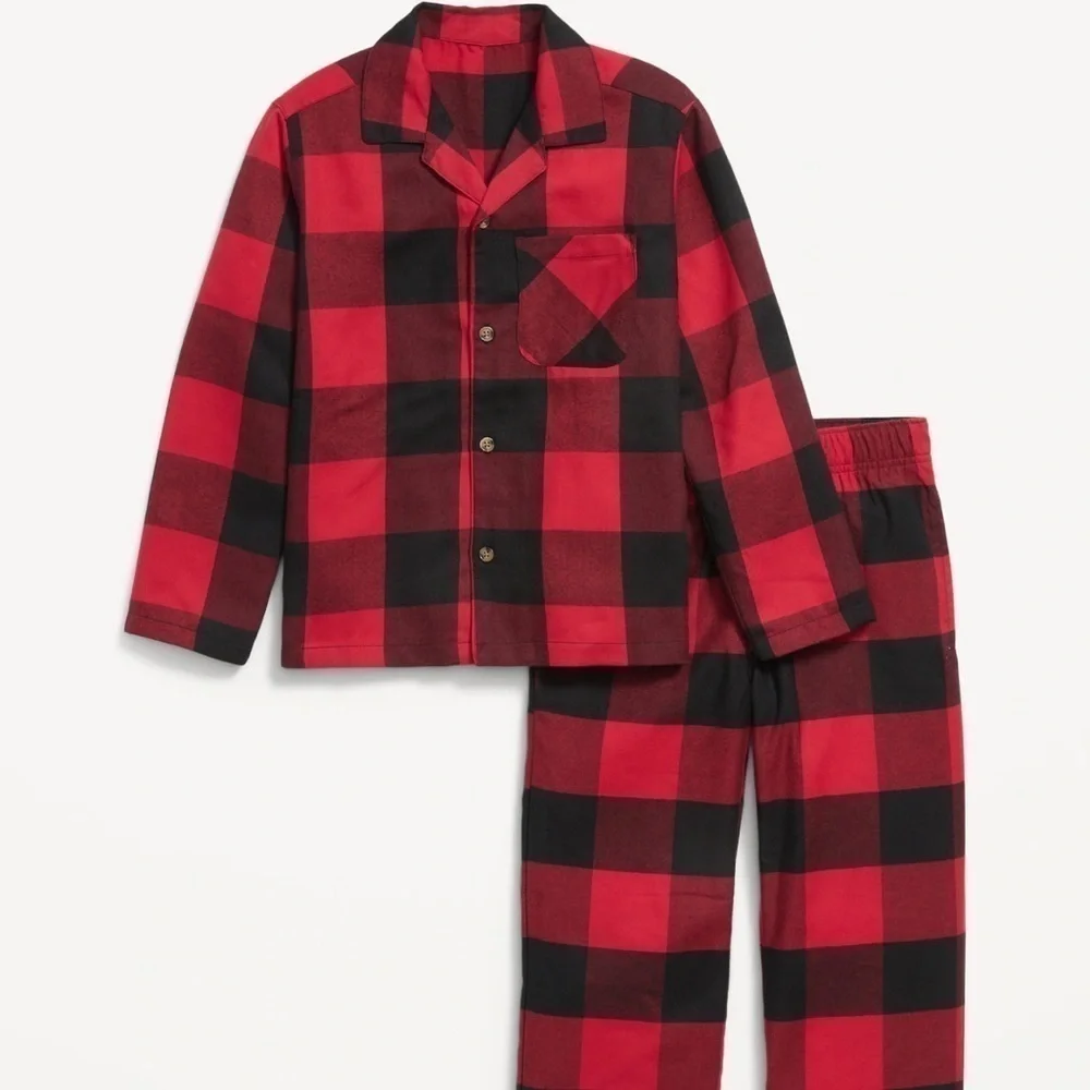 Old Navy Red Plaid Pajama Set